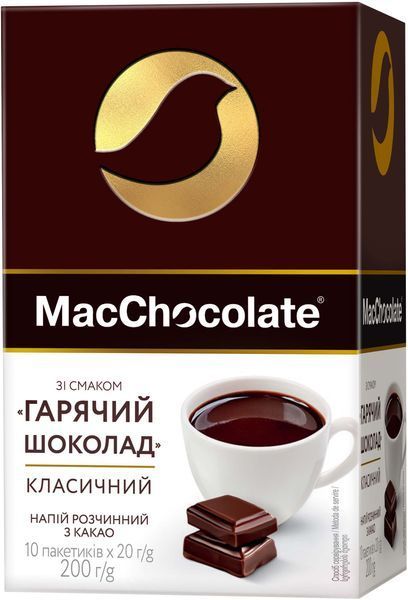 Какао напиток MacChocolate с ароматом Горячего Шоколада 10пак 007207 фото