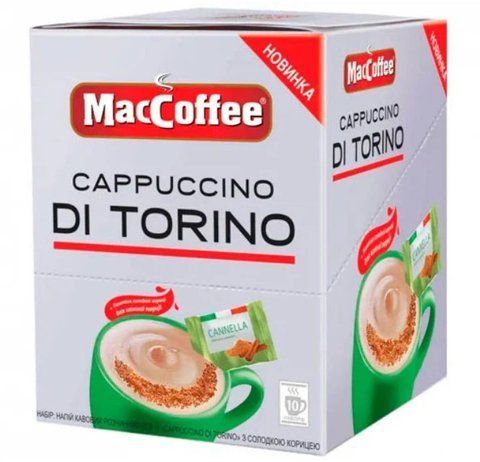 Bautura de cafea 3in1 MacCoffee Cappuccino Di Torino cu Scortisoara 10pl 007231 foto
