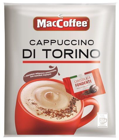 Bautura de cafea 3in1 MacCoffee Cappuccino Di Torino cu Ciocolata Neagra 20pl 007233 foto
