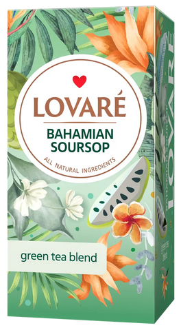 LOVARE ceai verde cu fructe, aromatizat Bahamian Soursop 24 pac 733123 foto