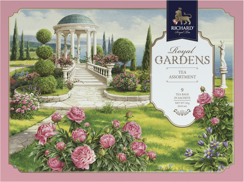 Чай RICHARD "ROYAL GARDENS. TEA ASSORTIMENT" ассорти черного чая в сашетах, 18 г ID999MARKET_6792552 фото