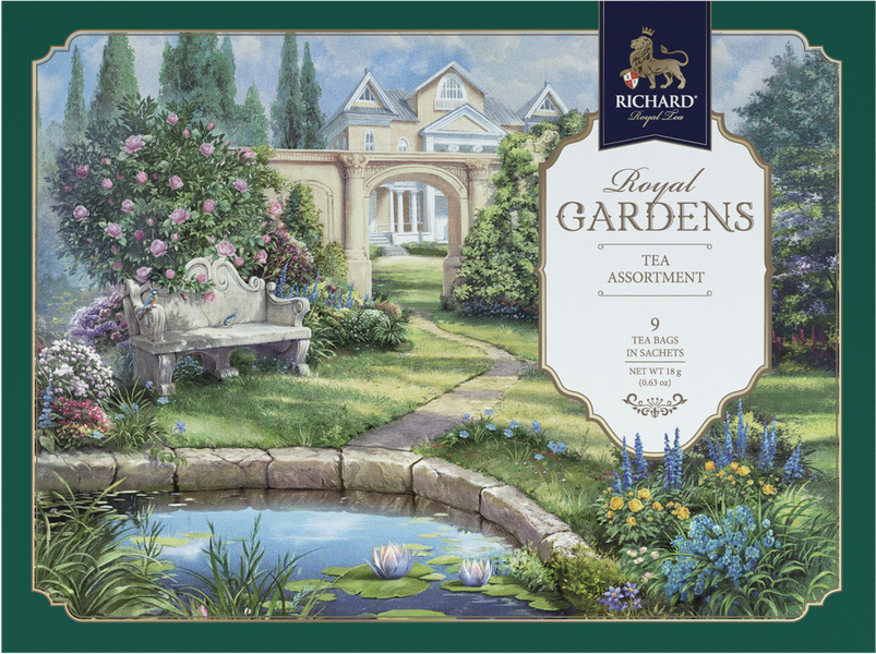 Чай RICHARD "ROYAL GARDENS. TEA ASSORTIMENT" ассорти черного чая в сашетах, 18 г ID999MARKET_6792552 фото