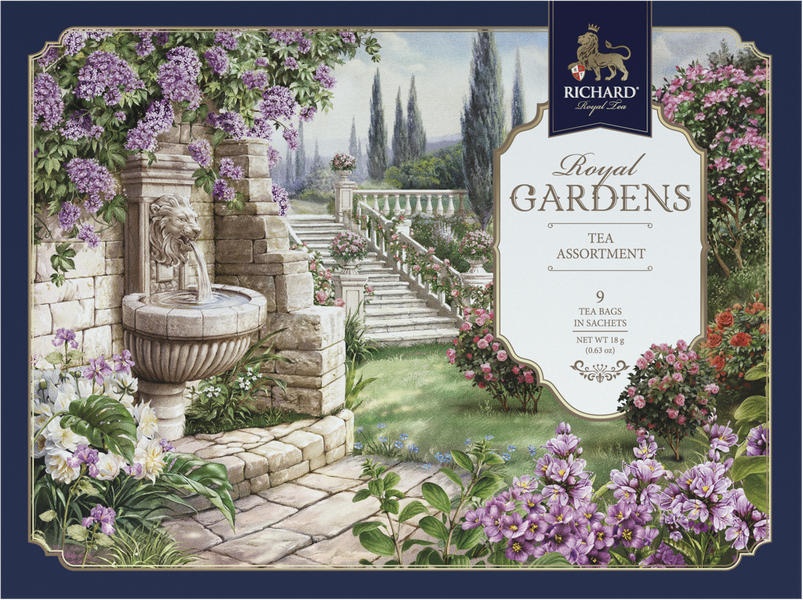 Чай RICHARD "ROYAL GARDENS. TEA ASSORTIMENT" ассорти черного чая в сашетах, 18 г ID999MARKET_6792552 фото