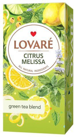 LOVARE mix de ceai verde, plante si fructe Citrus Melissa 24 pac 733128 foto