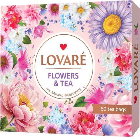 Set LOVARE ceai mix Flowers & Tea Collection 60 pac 733026 foto