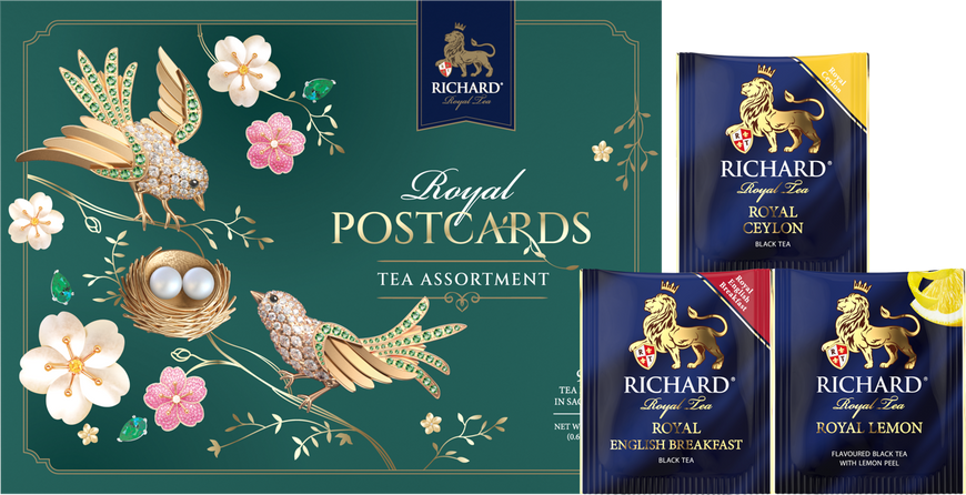 Чай Richard "ROYAL POSTCARDS TEA ASSORTMENT" ассорти 17,1 гр ID999MARKET_6792605 фото