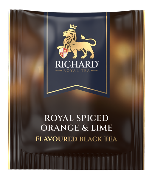 Чай Richard "ROYAL SPICED ORANGE & LIME" чай чёрный ароматизированный в формате 25 саш. ID999MARKET_6792610 фото