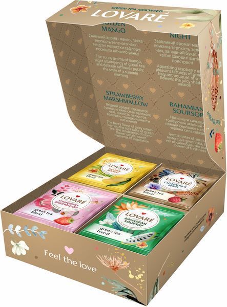 Set LOVARE ceai mix Green Tea Assorted 32pac 733152 foto