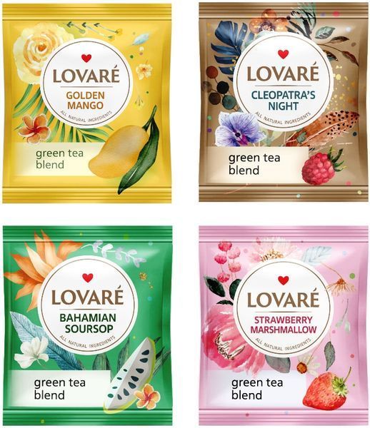 Set LOVARE ceai mix Green Tea Assorted 32pac 733152 foto