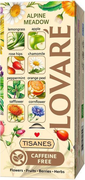 LOVARE bautura de plante, flori si fructe Alpine Meadow 24 plicuri (TISANES) 733207 foto